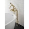 Aqua Vintage CCK8107DX Freestanding Tub Faucet with Supply Line, Stop Valve, Brushed Brass CCK8107DX - alternate 3